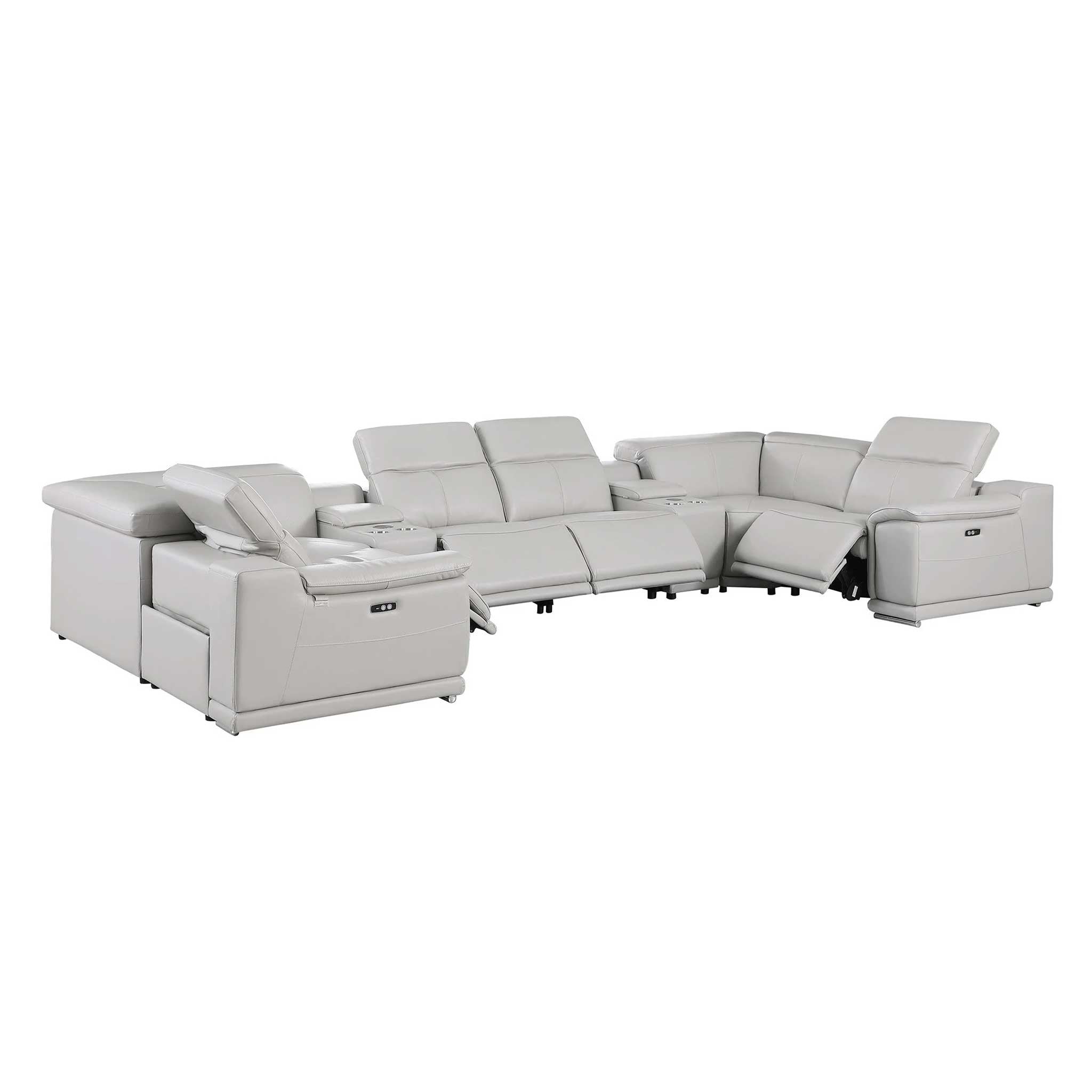Divanitalia 9762 Build Your Own Sectional Sofa in Light Gray