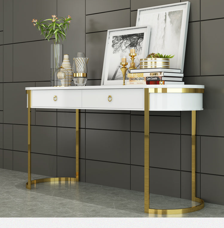 131 Marble Buffet in Gold - Angled View of Buffet in a Staged Demo Room