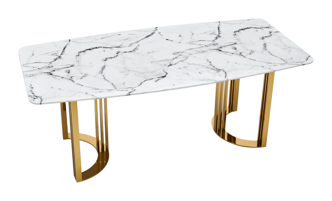 131 Marble Table in Gold - Arial View of Table