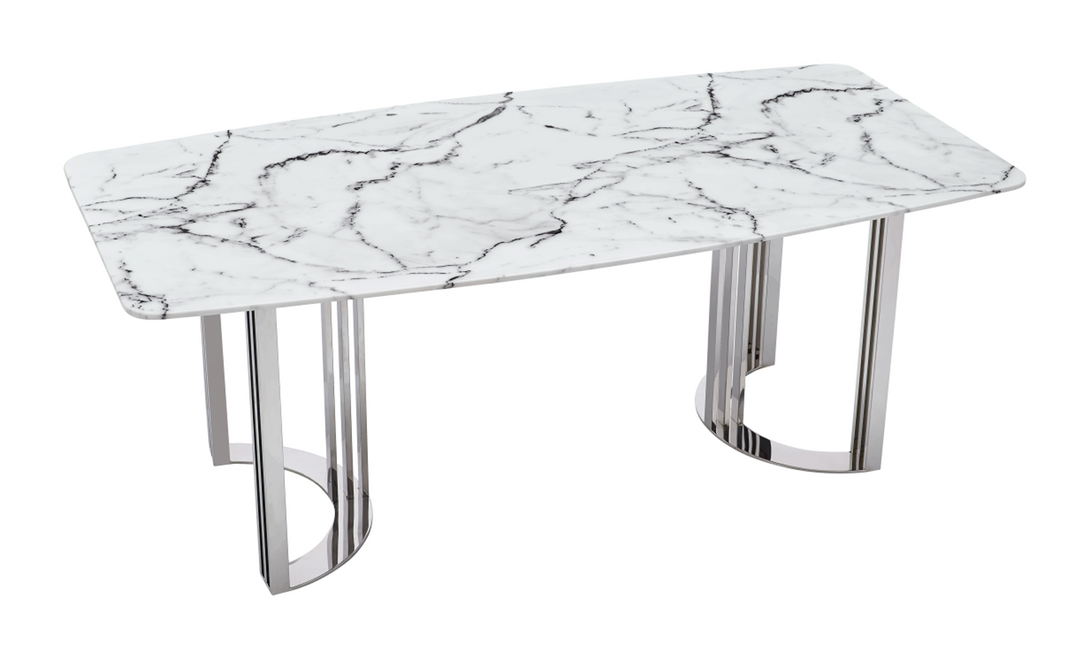 131 Marble Dining Table - Arial View of Table 