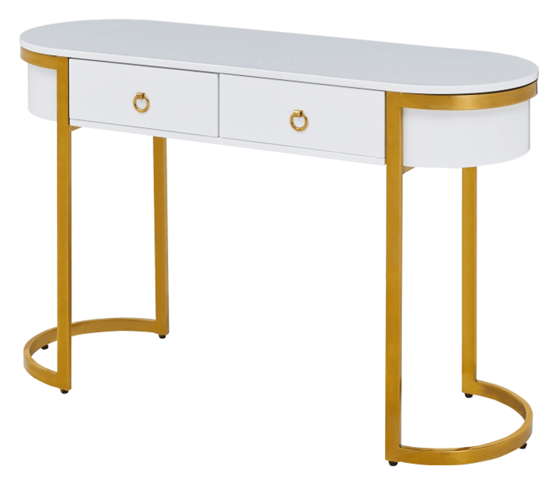 131 Marble Buffet in Gold - Angled View of Buffet with White Transparent Background