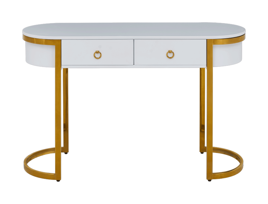 131 Marble Buffet in Gold - Front View of Buffet with White Transparent Background