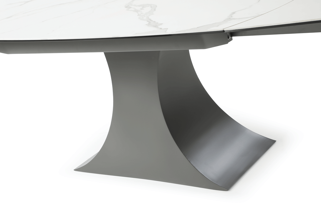 9035 Dining Table - Zoomed-In View of Gray Table Base