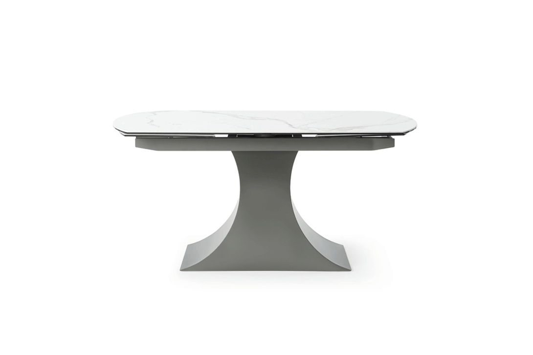 9035 63" Marble Dining Table - View from the end of table