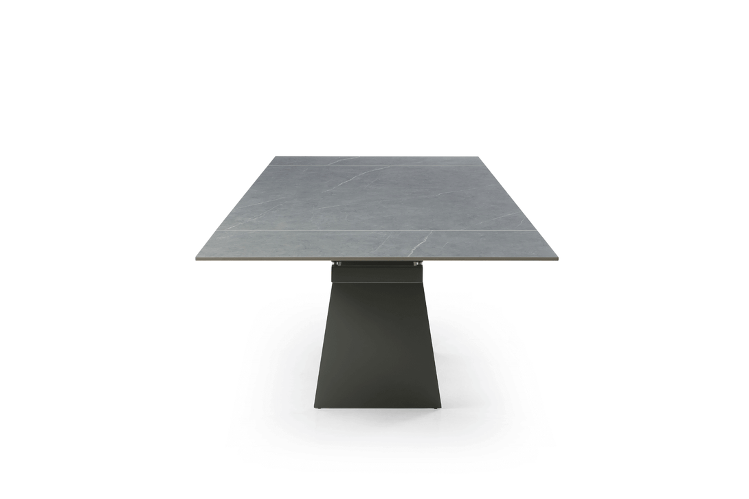 9035 63" Marble Dining Table - View from the end of table