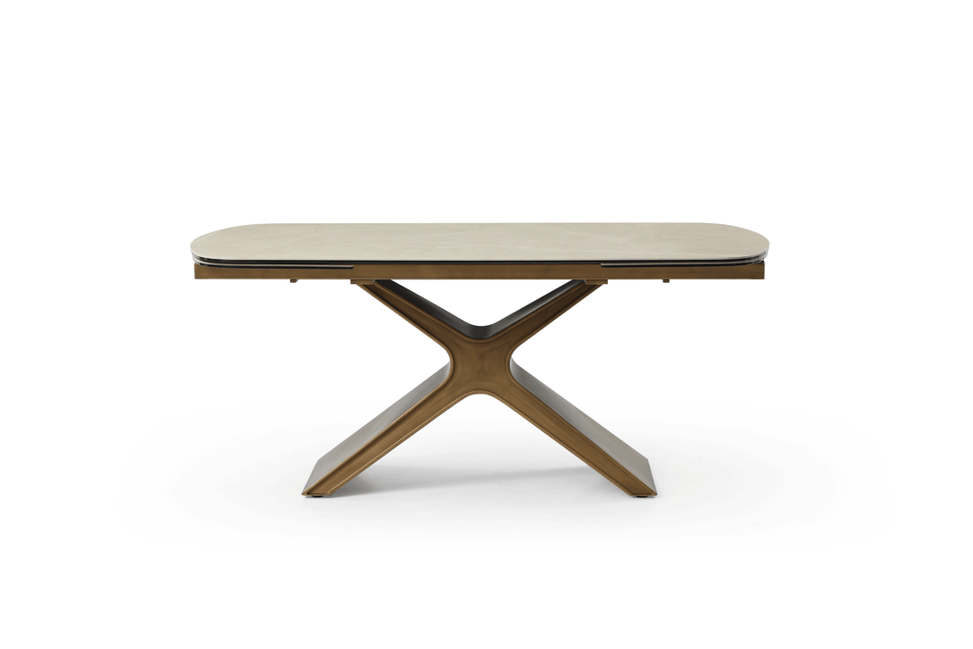 9368 Dining Table - Side View of Table with Extentions Closed