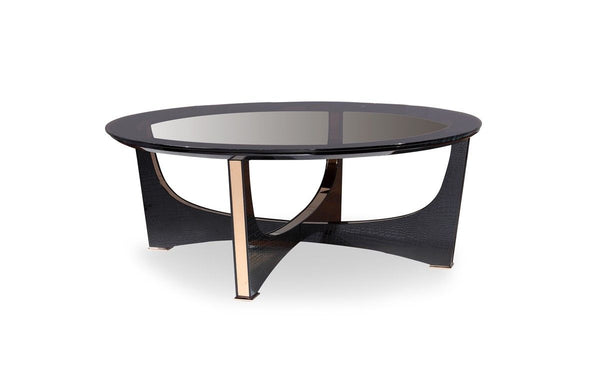 A&X Talin Modern Black Crocodile & Rosegold Coffee Table - Featured Photo