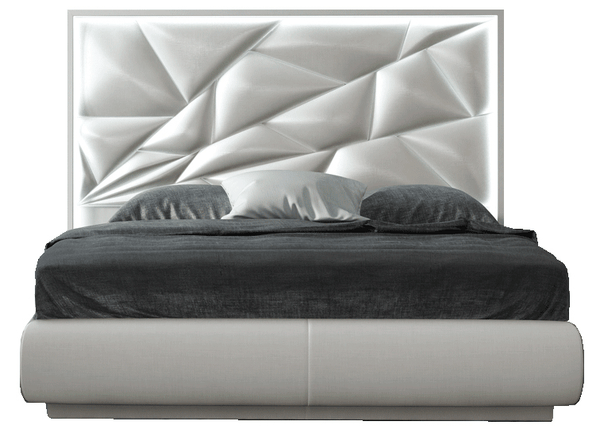Kiu Bed Set in White High Gloss