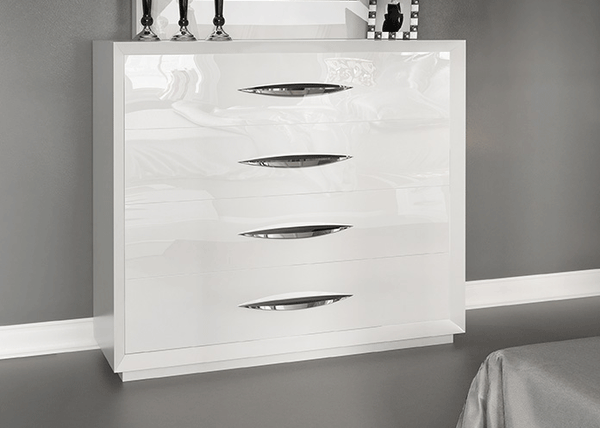Carmen - Single Dresser with Glossy White Finish