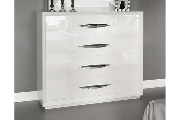 Carmen - Single Dresser with Glossy White Finish
