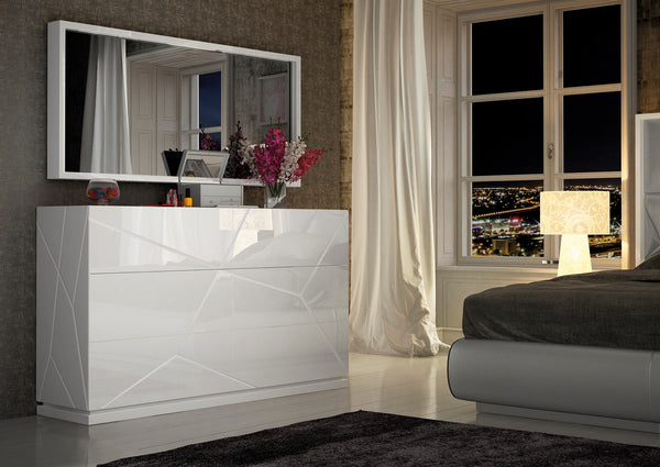 Kiu - Double Dresser High Gloss White Finish