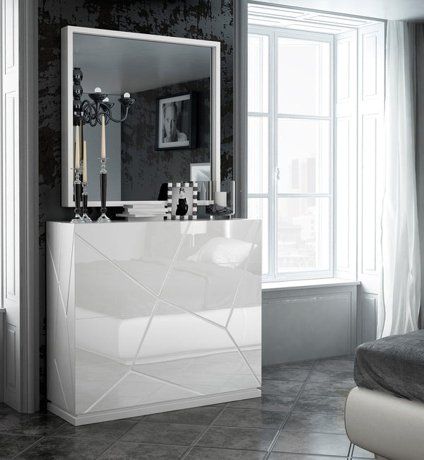 Kiu - Single Dresser High Gloss White Finish