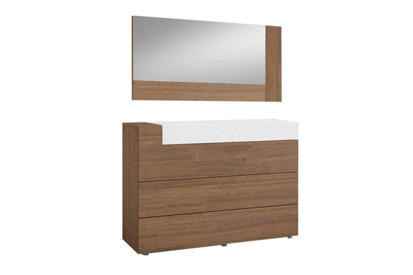 Mar - Modern Single Dresser in Two Tone Finish