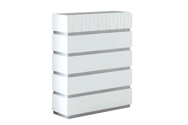 Marina 5-Drawer Chest in White