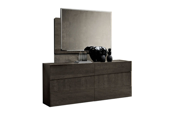 Tekno - Double Dresser with Dark Walnut Finish
