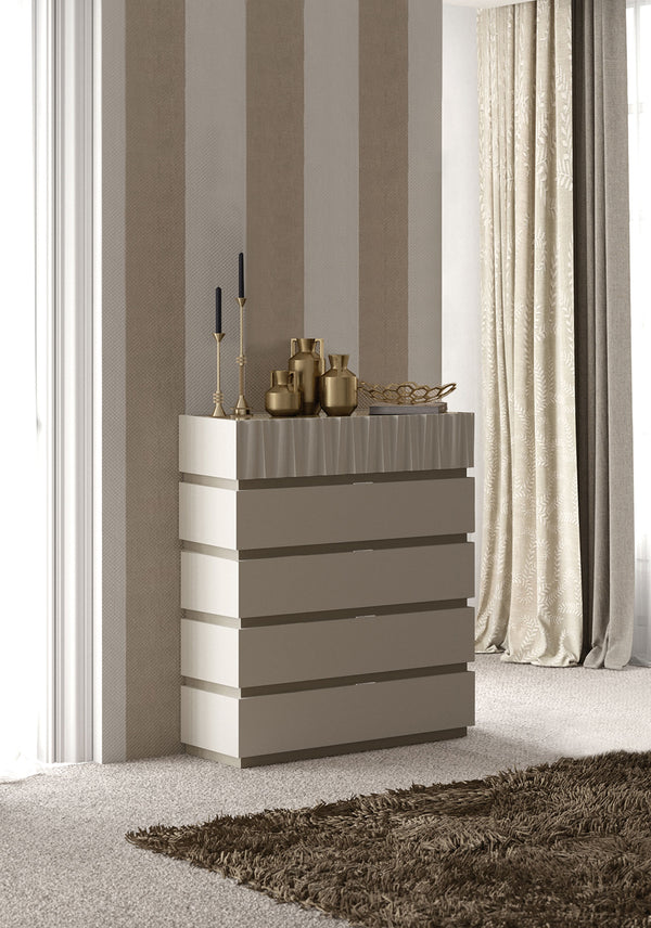 Marina 5-Drawer Chest in Taupe