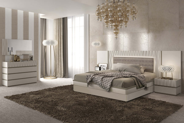 The Marina - Upholstered Wall Bed in Taupe