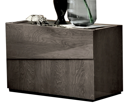 Tekno - 2-Drawer Nightstand with Dark Walnut Finish