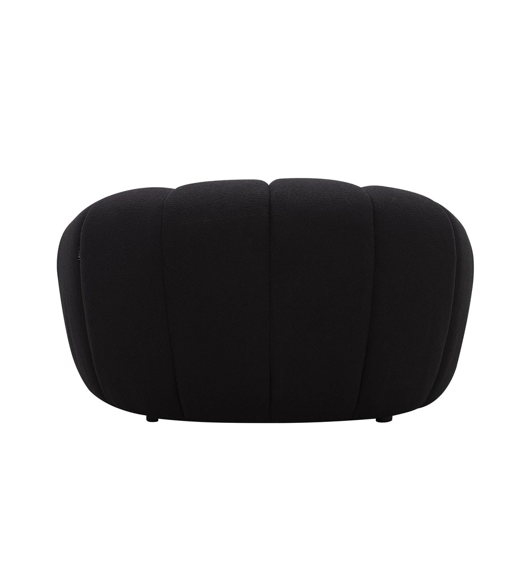 Divani Casa Yolonda - Modern Curved Black Fabric Chair - Rear View of Chair
