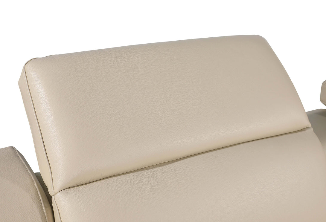 Divanitalia 1116 Modular Sectional in Beige with Power Recliners - View of Headrest