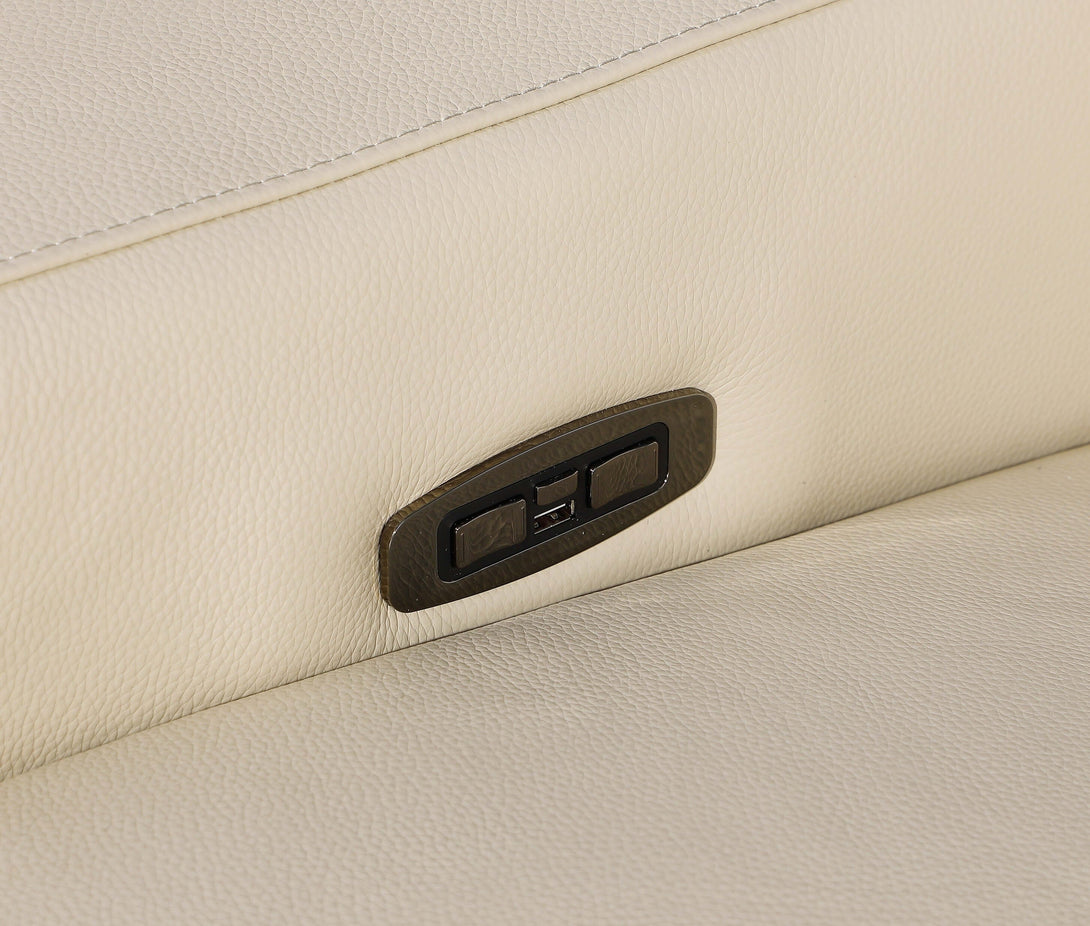 Divanitalia 1116 Modular Sectional in Beige with Power Recliners - View of Operator Recliner Control Buttons