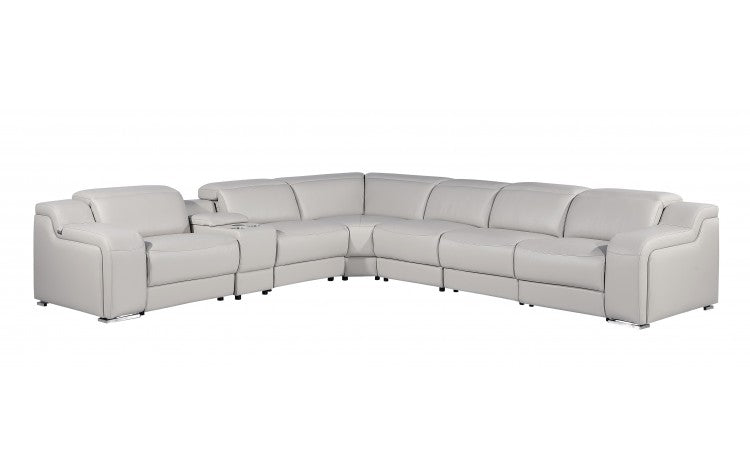Divanitalia 1116 Modular Sectional in Light Grey with Power Recliners - Featured Photo