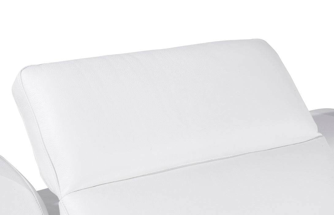 Divanitalia 1116 Modular Sectional in White with Power Recliners - View of Headrest