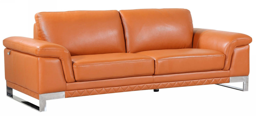 Divanitalia 411 Sofa in Camel Italian Leather - Featured Photo