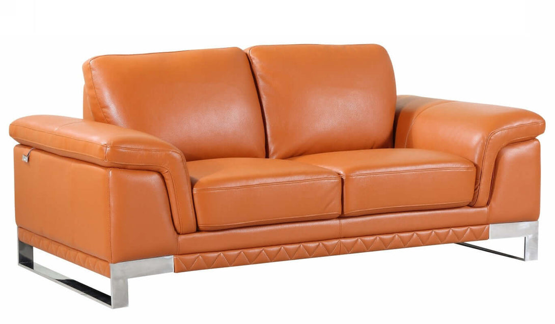 Divanitalia 411 Loveseat in Camel Italian Leather - Featured Photo