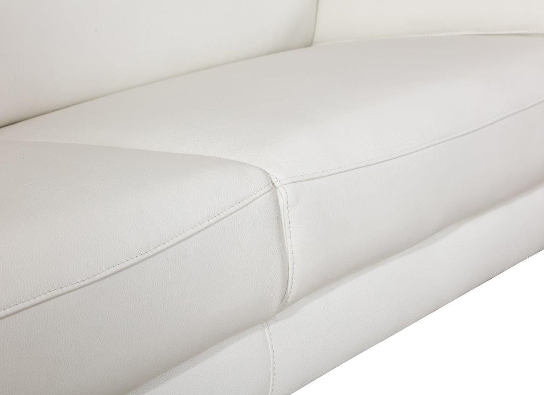 Divanitalia 727 Modern Sofa in White Leather - Close up View of Footrests