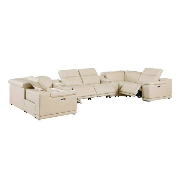 Divanitalia 9762 Build Your Own Sectional Sofa in Beige with Recliners - Featured Photo 2