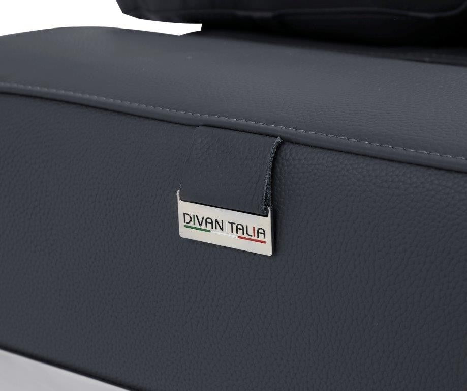 Divanitalia 990 Power Reclining Living Room Set - Close-up View of Leather Stitching