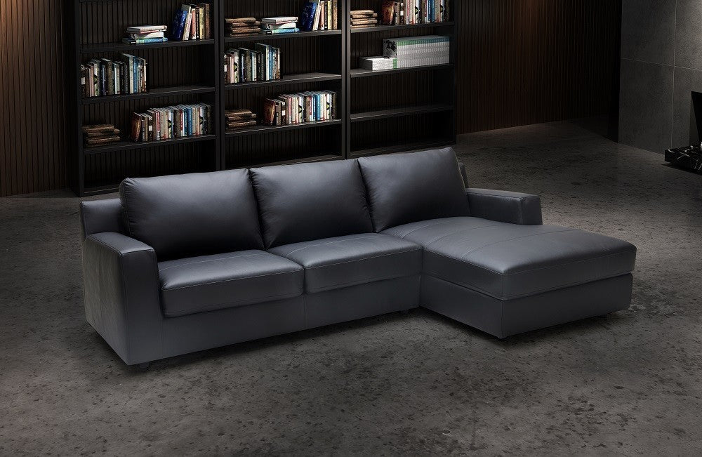 Elizabeth Sofa Bed Sectional in Black Leather - Featured Photo