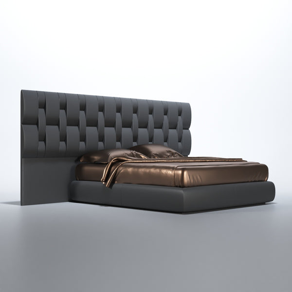 The Emporio - Upholstered Black Wall Bed