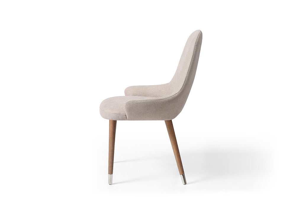 9368 Light Beige Dining Room Chair - Side View of Chair