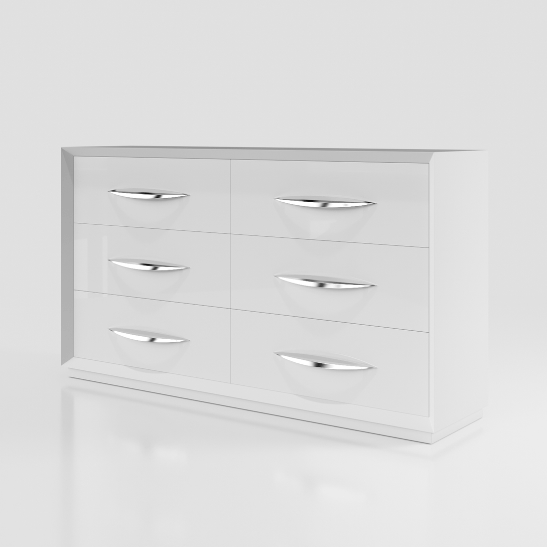 Majesty Carmen Double Dresser - View of Double Dressers with Drawers Closed on a White Transparent Background
