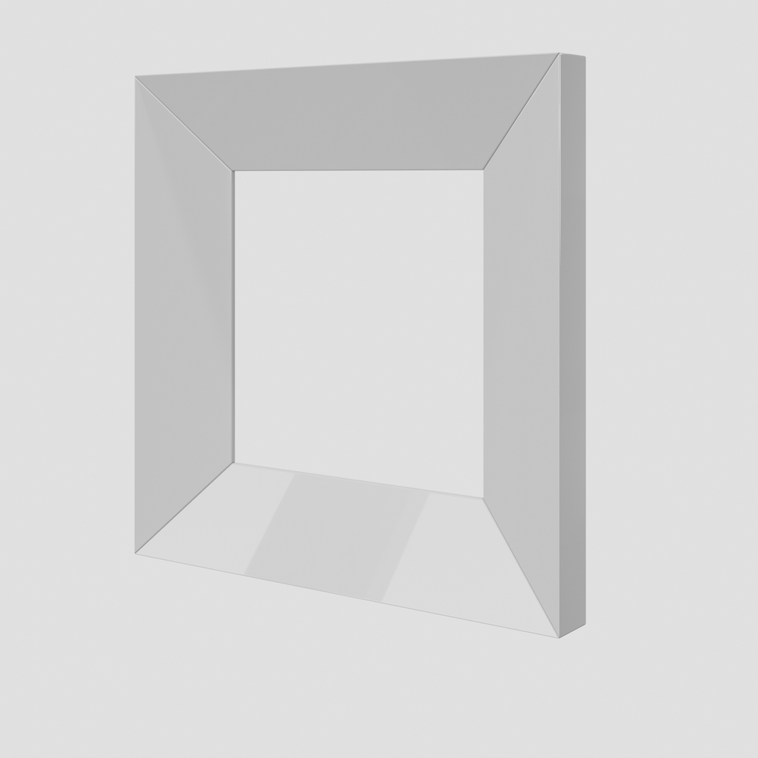 Majesty Carmen White Mirror - Angled Front View on a White Transparent Background