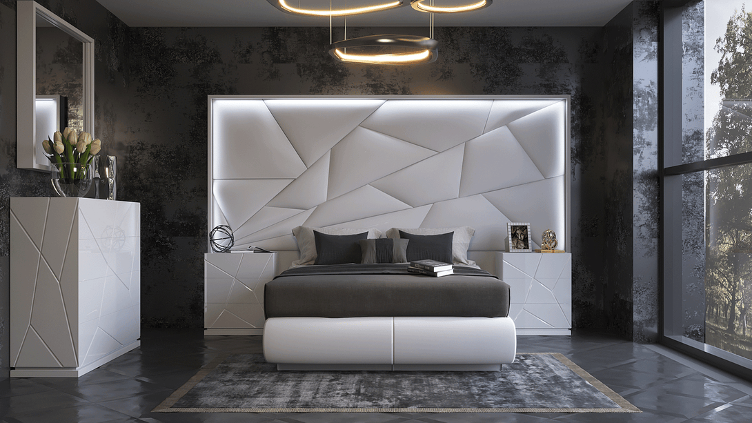 Majesty Kiu Bedroom Set in White - Featured Photo