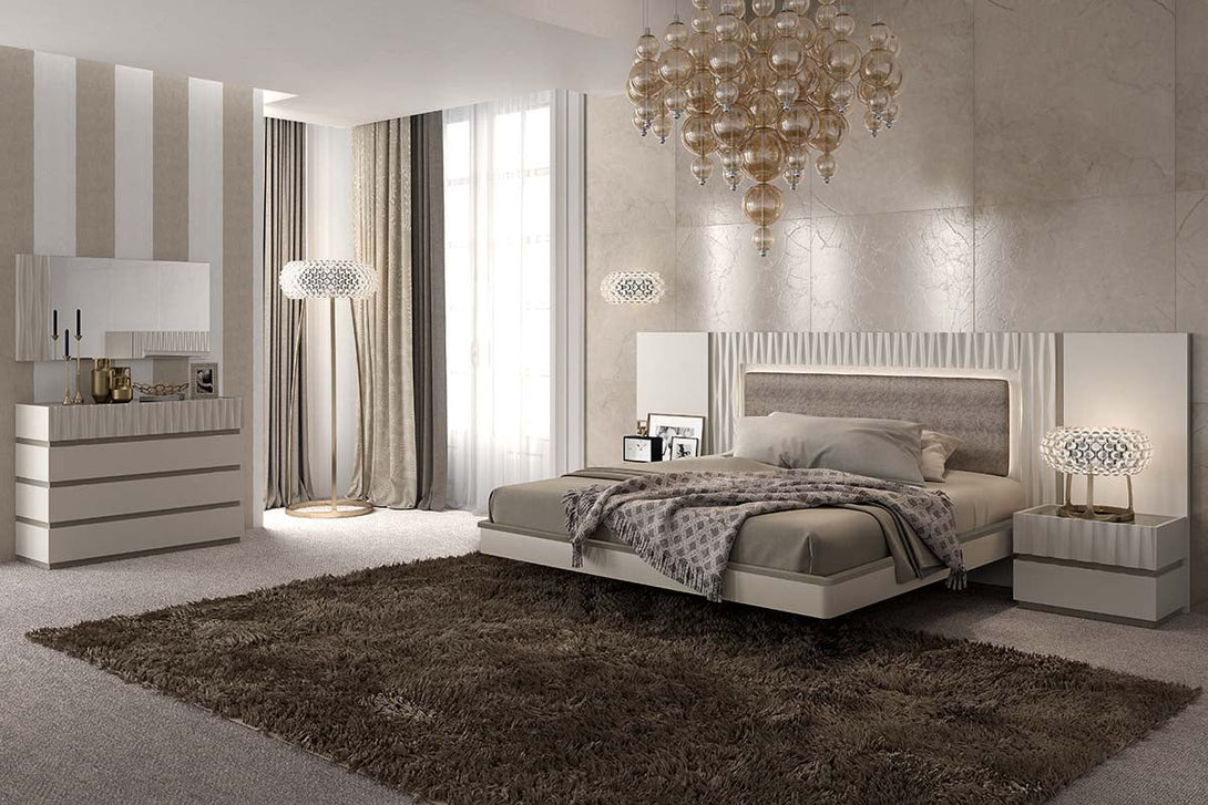 Marina Bedroom Set in Taupe Finish - Featured Photo