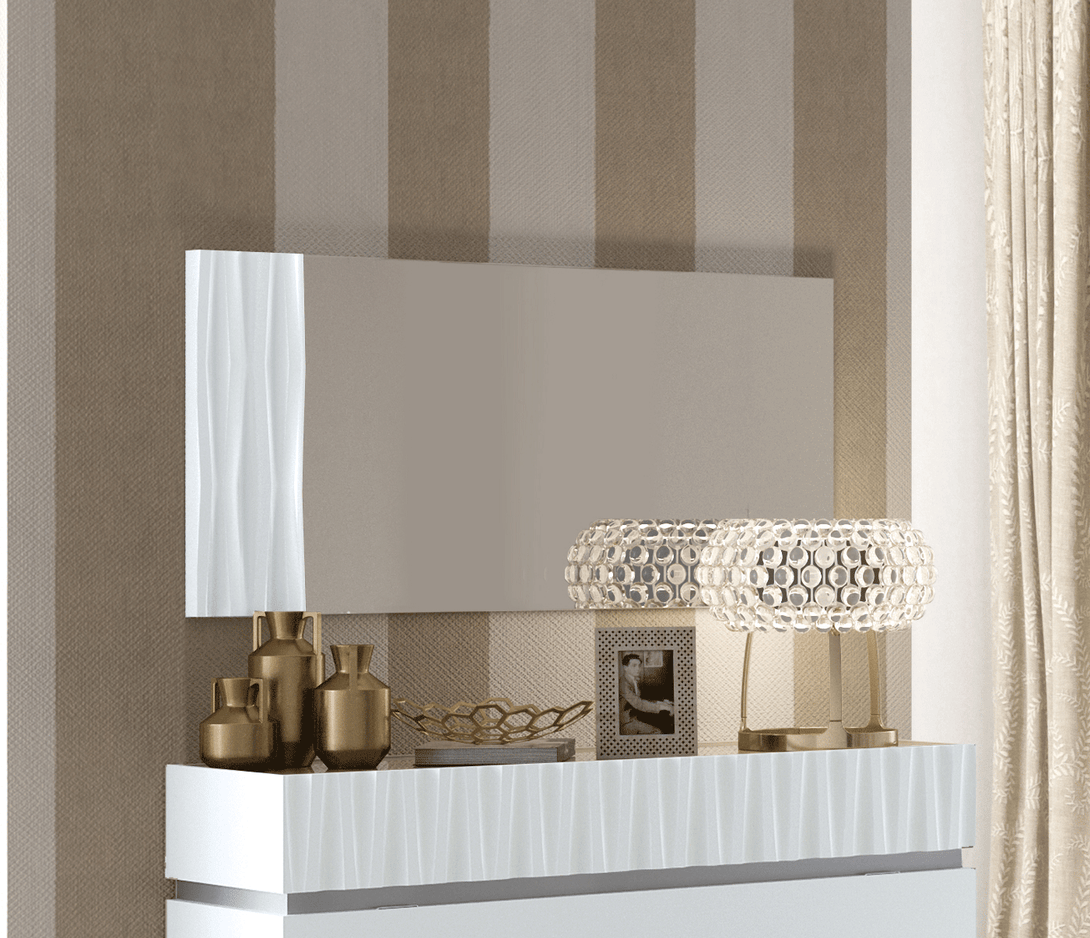 Marina Bedroom Set in White Finish -Mirror