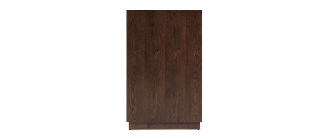 Modrest Manhattan Contemporary Brown Oak and Gold Dresser View of Side