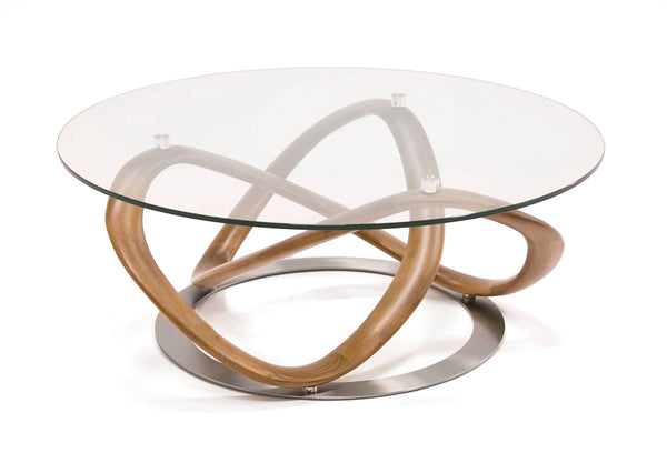 Modrest Michele - Modern Glass + Walnut Coffee Table - Featured Photo