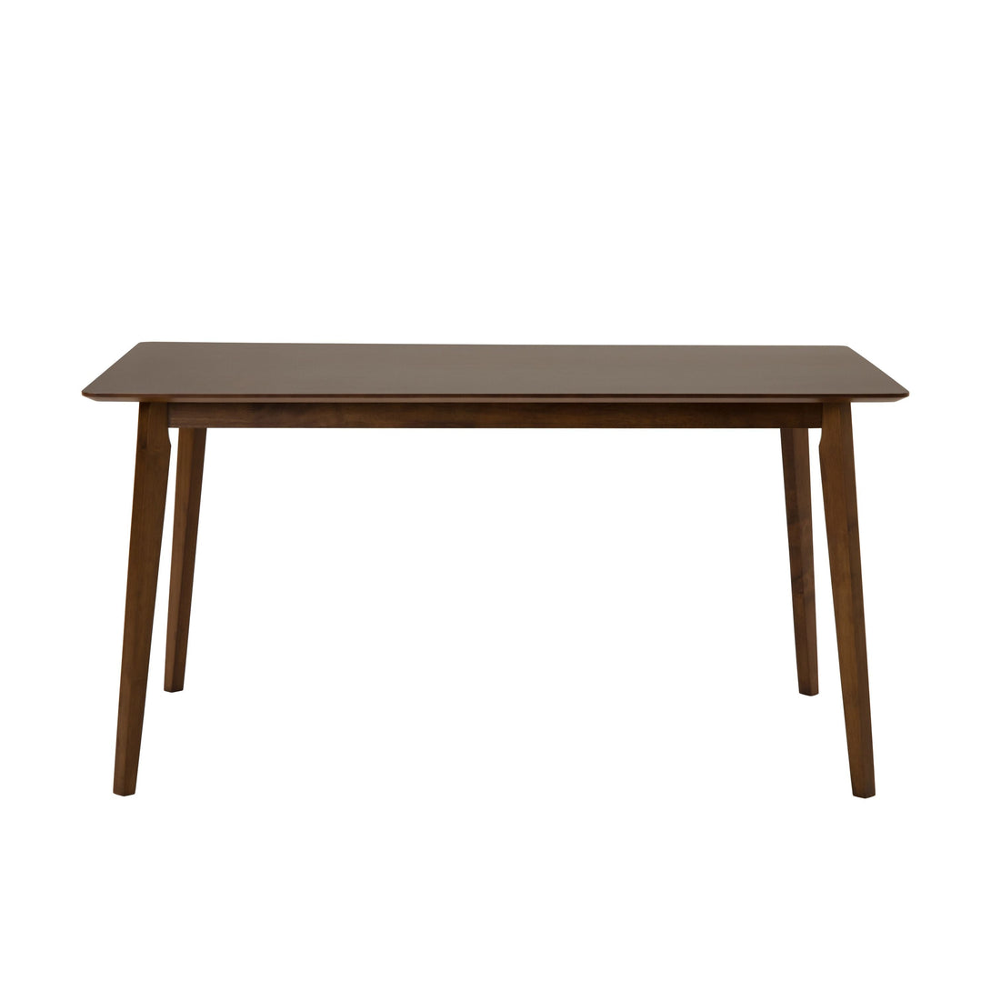 Modrest Castillo - Modern Walnut Dining Table - View from the side on a white transparent background