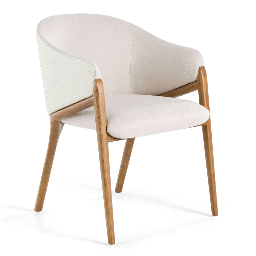 Modrest Cleveland Dining Chair - Angled view of the front of the dining room chair on a white transparent background