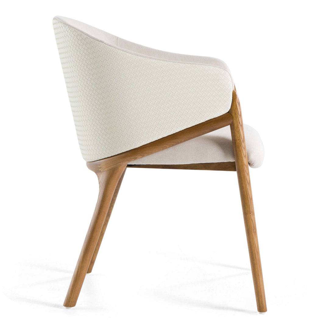Modrest Cleveland Dining Chair - View of the front of the dining room chair on a white transparent background