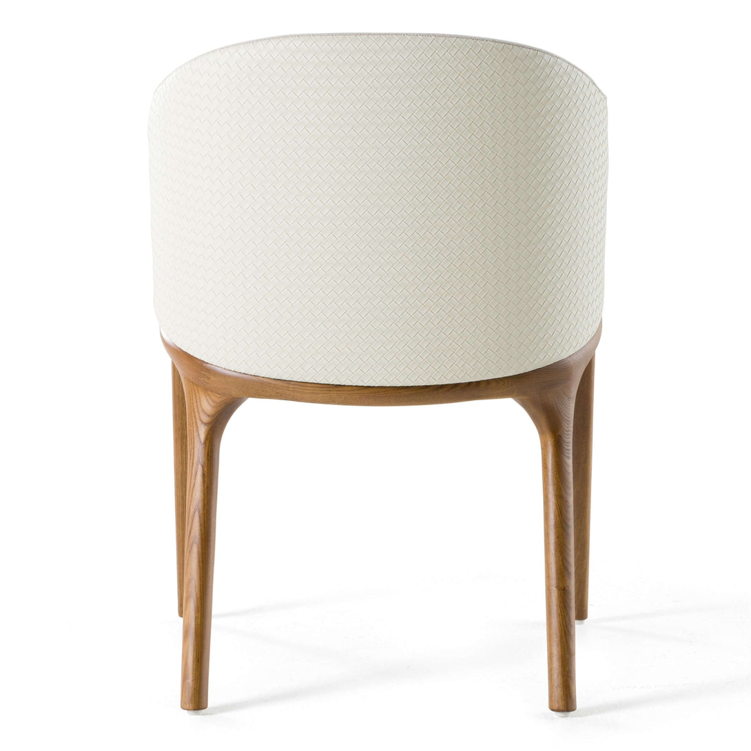 Modrest Cleveland Dining Chair - View of the rear of the dining room chair on a white transparent background