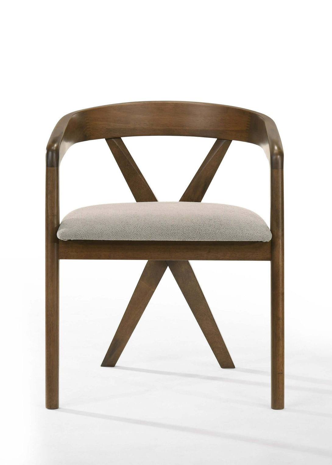 Modrest Nancy + Weiss - Mid-Century Modern - Front view of the front of the dining room chair on a white transparent background