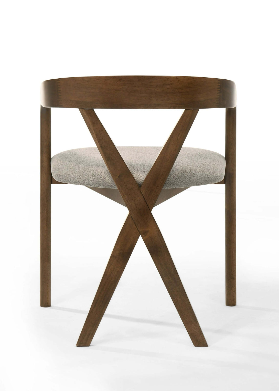 Modrest Nancy + Weiss - Mid-Century Modern - Rear View of the rear of the dining room chair on a white transparent background
