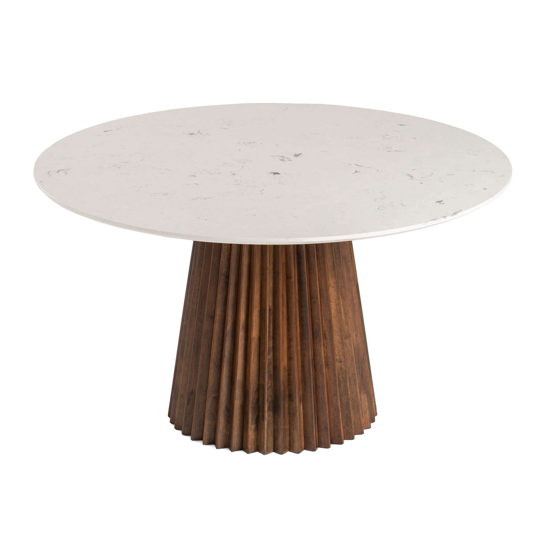 Modrest Nancy + Weiss - Mid-Century Modern Marble Table - Arial view of the table on a white transparent background