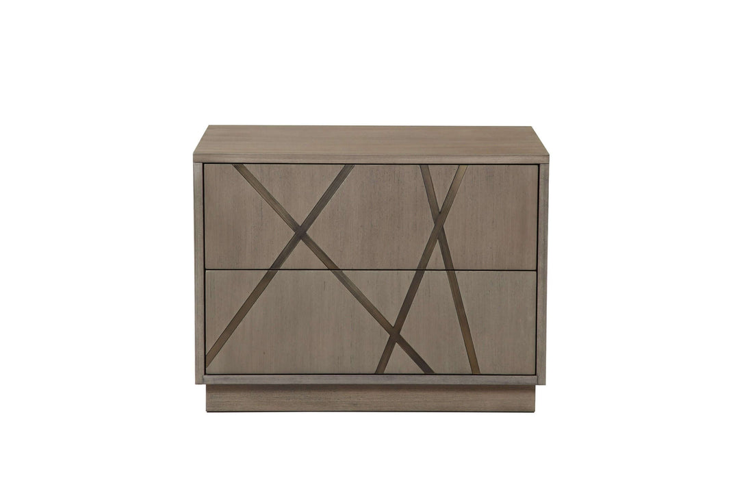 Modrest Nixa - Front view of the Nightstand on white transparent background